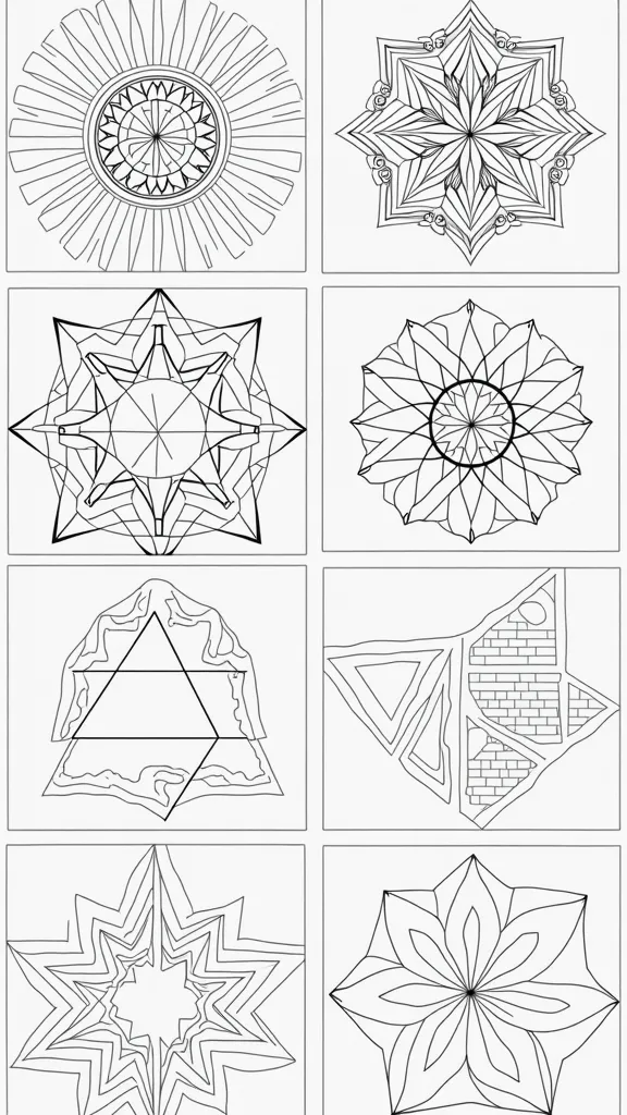 páginas para colorear geométricas imprimibles